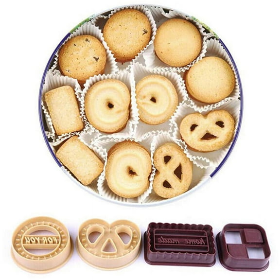 4Pcs Square Round Cookie Biscuit Cutter Set Bread Fondant Cake Mold Baking Tools Cookie Mold Cookie Cutter