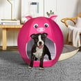 thumbnail image 3 of Maccabi Art: Pet Friends Igloo Bed: Small - Piggy - Animal Face Bed, Cozy Dome, Small Dogs, Cats & Puppies, 16x16x18",  Removable Machine-Washable Pad, 3 of 6