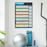 Total Gym 24x 36 Colored Exercise Chart Poster w/ 35 Workouts, 1-Pack
