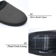 LORDFON Memory Foam Mens Slippers Slip-On House Slippers