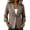 Bronze, variant on 3/4 Sleeve Blazer for Women Solid Color Dressy Casual Open Front Button Suit Jacket LightWeight Work Office Outerwear
