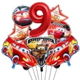 thumbnail image 3 of Decoraciones para fiestas de cumpleaños de Cars Disney Pixar Cars Lightning Mcqueen Globos Servilletas de papel Vasos Platos Bolsas de regalo Vajilla Suministros, 3 of 5