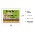 thumbnail image 2 of Gravenstein Washington Apples - Ferndale Brand - Indian Chief - Vintage Fruit Crate Label c.1947 - Fine Art Rolled Canvas Print 20in x 26in, 2 of 4