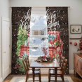 thumbnail image 5 of Merry Christmas Sheer Curtains 84 Inches Long, Red Truck Pine Tree Snowflakes Wooden Light Filtering Window Curtains for Living Room/Bedroom, Rod Pocket Voile Sheer Drapes, 52"Wx84"L, 2 Panels, 5 of 9