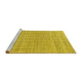 thumbnail image 2 of Ahgly Company Machine Washable Indoor Round Oriental Yellow Industrial Area Rugs, 6' Round, 2 of 4