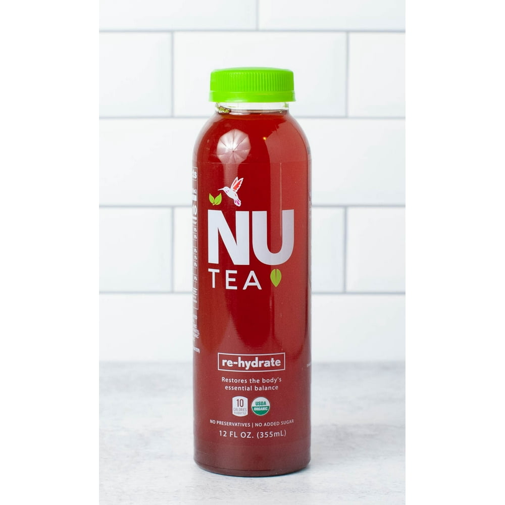 NU Tea Rehydrate Rooibos Iced Tea, USDA Organic, Caffeine Free, 10