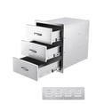 thumbnail image 1 of Yiwa Triple Access BBQ Drawers, Flush Mount Design with Stainless Steel Handles for Outdoor Kitchen Islands, 1 of 8