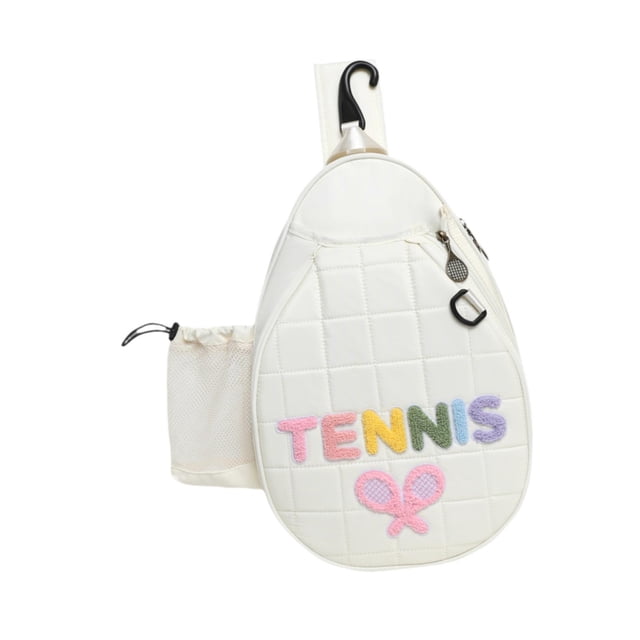harper Tennis Racket Shoulder Bag Badminton Racquet Bag Portable Water Resistant Racket White