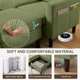 thumbnail image 5 of Soscana Sectional Sofa Set with Storage Ottoman and Accent Chair,Living Room 3 Seat L Shaped Couch and Single Chair Armchair,Living Room Furniture Set for Home Apartment Office Studio, 5 of 7