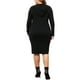 thumbnail image 3 of Vestido de suéter de talla grande Agnes Orinda para mujeres, vestido midi con capucha de manga larga 3X negro, 3 of 6