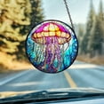 thumbnail image 2 of Jellyfish Window Hanging Glass, Stained Glass Car Decoration, Gift for Dad or Mom, Handmade Sun Catcher, Ocean-Themed Home Decor, Animal Lover Gift Idea, Christmas or Birthday Present, 2 of 5