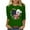 Green-Tops, variant on Women's Independence Day Shirts Funny American Flag Print Patriotic Tshirts Elegant 3/4 Sleeve Tees Comfortable Crew Neck Blouses Tops