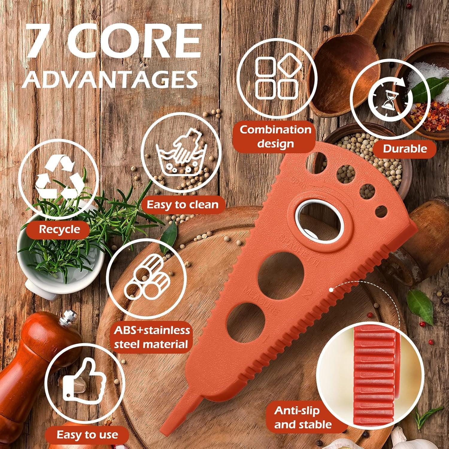 FRKSMD-Jar Opener for Weak Hands & Seniors, Multi-Functional Bottle Opener Tool for Lids, Tabs, Caps, Pull Rings, 5-in-1 Can Opener Dark Red