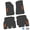 Black w/ Orange Insert, variant on Flextread Floor Mats for 18-24 Jeep Wrangler JLU - Mopar Licensed Factory Fit - Rugged Woods Camouflage w/ Pink Willys Insert - 100% Made in USA