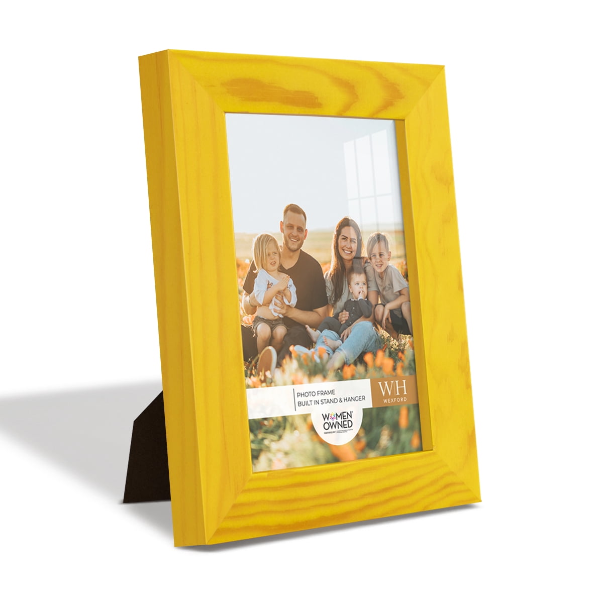 Wexford Home Woodgrain 3.5" x 5" in Sunflower Yellow Picture Frame (Set of 6)