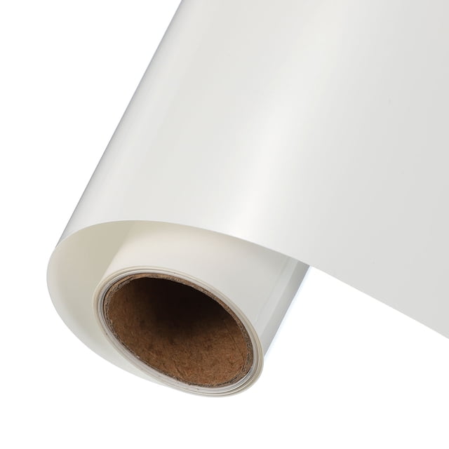 Vinilo de Transferencia Térmica Matt White de Uxcell, Rollos de Vinilo de 12 Pulgadas x 5 pies para Corte de Calcomanías, Señales, Álbumes de Recortes, Manualidades DIY, Decoración del Hogar