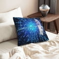 thumbnail image 6 of Velvet Decorative Throw Pillow Covers Set of 2, Soft Square Cushion Cover with Invisible Zipper Binary Code Cyborg Robot Printing, 16"x16", 6 of 7