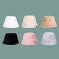 thumbnail image 6 of Limei Women Faux Fur Fisherman Hat Winter Warm Bucket Hat Plush Big Brim Hat, 6 of 7