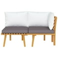 thumbnail image 3 of vidaXL 2 Piece Patio Lounge Set with Cushions Solid Acacia Wood, 316266, 3 of 6