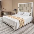 thumbnail image 1 of Yellow and Brown Bed Runner, Retro-Themed Geometric with Colorful Stars, Decorative Accent Bedding Scarf for Hotels Homes and Guestrooms, Queen, Orange Champagne, by Ambesonne, 1 of 2