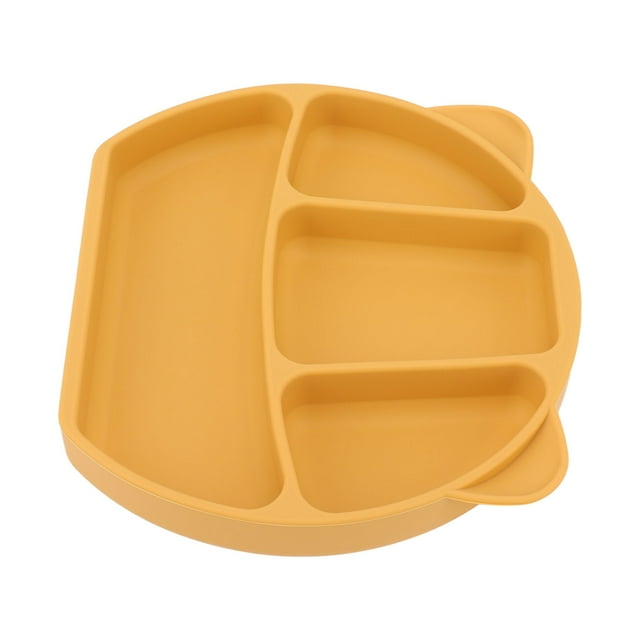 Bol pour Tout-Petit, Ustensile Assiette pour Bébé à Bord Arrondi pour la Maison Bleu, Jaune, Brun