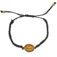 thumbnail image 1 of Pulseras católicas ajustables, pulsera tejida a mano con medalla de San Benito, pulsera religiosa, 1 of 8