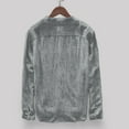 thumbnail image 3 of Chemise Habillée en Lin pour Homme à Manches Longues, Décontractée et Formelle, avec Boutons, pour les Saisons d'Automne et d'Hiver, 3 of 3