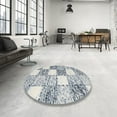thumbnail image 3 of Ahgly Company Indoor Rectangle Contemporary Gray Checkered Area Rugs, 4' x 6', 3 of 6