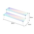 thumbnail image 7 of Acrylic Display Riser Jewelry Display Riser Shelf 30cm Clear Acrylic Showcase Clear Product Stand for Cupcake Dessert Retail Shoe Conutertop double layer, 7 of 7