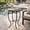 Red+Black, variant on Grey and White Mosaic Round Side Table for Outdoor Patio, Ceramic Tile Top with Curved Matte Black Iron Legs, 21.4 x 13.75 x 13.75 Inches