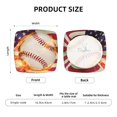 thumbnail image 5 of Rateoe Baseball Ball With Flag Pattern Square Couch Cushion Covers, Sofa Furniture Protector Slipcover with Bottom Tie rope, Soft Non-Slip Non-Wrinkle Non-Sticky-Two Pieces, 5 of 7