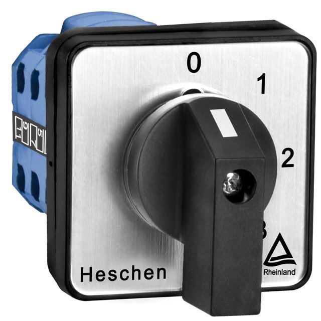 Heschen Universal Rotary Cam Selector Changeover Switch LW28-20/0123.3 660V 20A 4 Position 3 Phase 12 Terminals CE