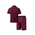 thumbnail image 4 of Qingpeng Men's 2 Piece Outfit Summer Short Sleeve Button Down Shirts and Shorts Sets with Drawstring, 4 of 4