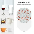 thumbnail image 6 of Naloa Koi Fish Corals,Spring Summer Leather Coasters for Drinks, Durable Drink Coasters 4 Set for Tabletop Protection, Luxurious Home Décor and Housewarming Gift ( {designName})Octagon, 6 of 6