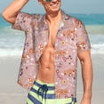 thumbnail image 7 of Pofeuu Beautiful Fox Print Hawaiian Shirt for Men Sleeves Casual Button Down Summer Beach Dress Shirts T-Shirts,XX-Large, 7 of 7