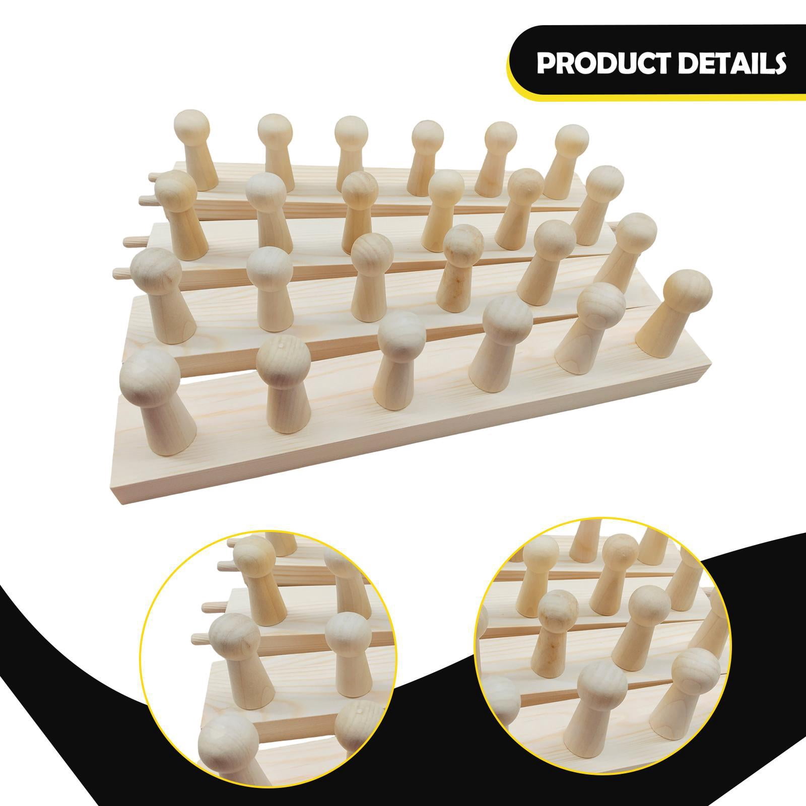 Wxqbjtam Chunky Yarn Weaving Loom Wooden Frame for Hand Crochet Knitting Kits Scarf Shawl 4 sections
