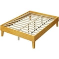 thumbnail image 2 of Yaheetech Full Size Wooden Platform Bed Frame with No Headboard, Natural Wood, 2 of 7