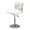 White, variant on XUELC Crushed Velvet Brown Bar Stool Cover Stretch Stool Cover Swivel Counter Stool Cover Low Profile Short Back Chair Protective Cover 2pc