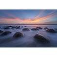 thumbnail image 3 of Xie, April 24x17 Black Modern Framed Museum Art Print Titled - Sunset At Bowling Ball Beach, 3 of 5