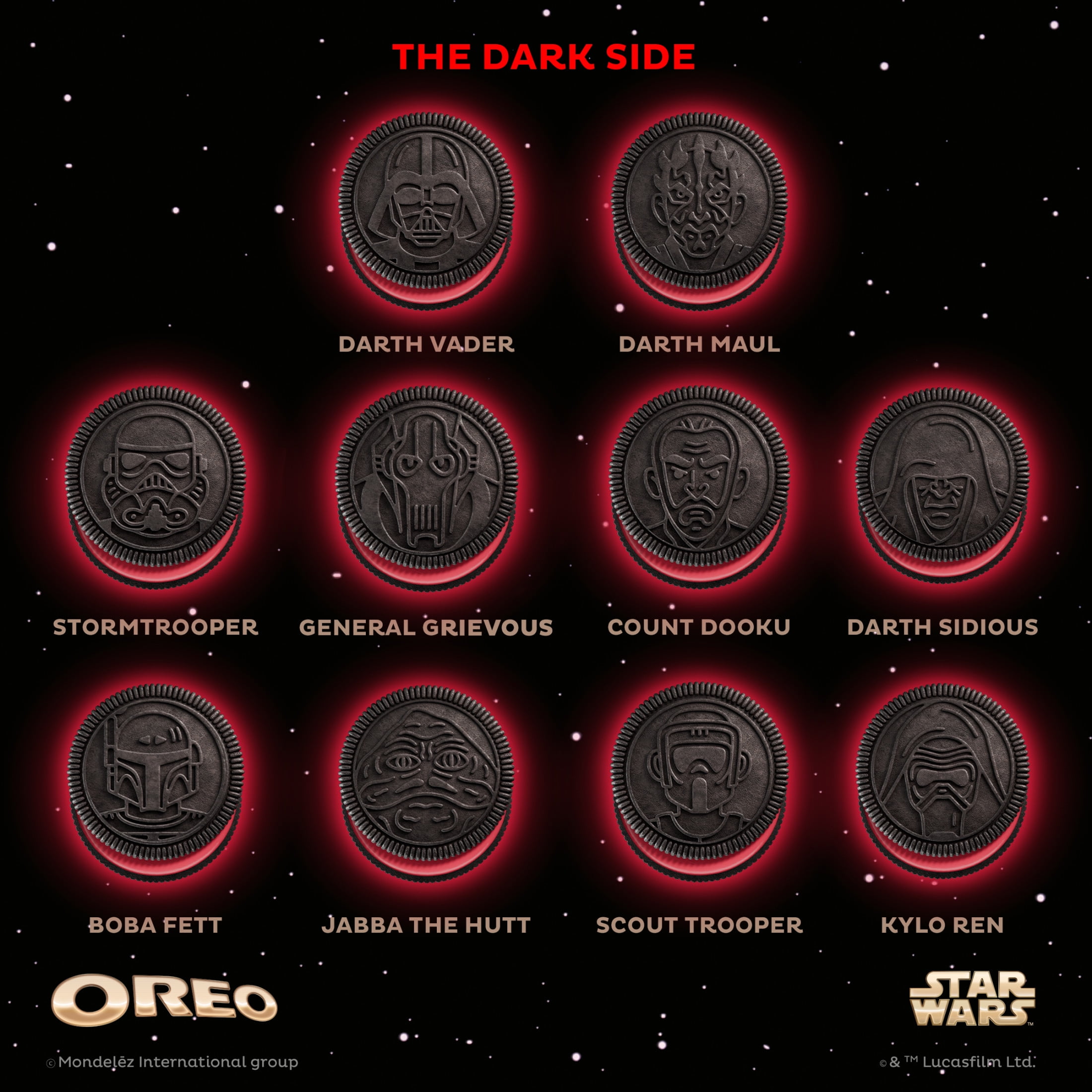 STAR WARS™ OREO Cookies, Baked, Special Edition, 10.68 oz, Shelf Stable, Plastic Tray