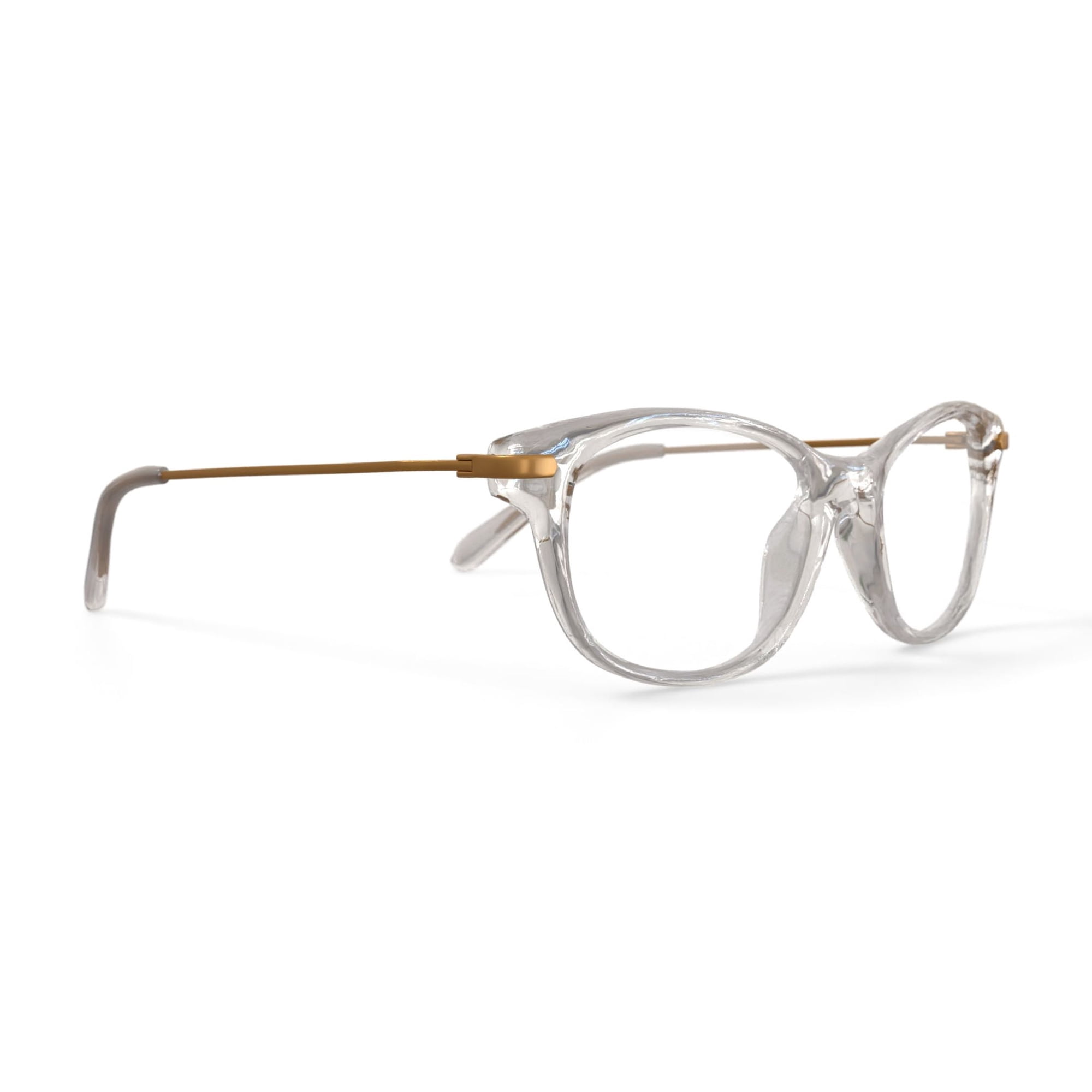 Walmart Women's WOP69 Cat Eye Prescription Eyeglasses with Case, Crystal