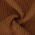 thumbnail image 5 of Fesfesfes Women's Casual Knit Cardigan Solid Color Long Sleeve Stand-Up Collar Sweater with Ribbed Cuffs Trendy Comfy Homewear Blouses(Coffee#3,2XL), 5 of 5