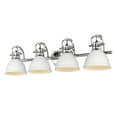 thumbnail image 1 of Golden Lighting 3602-BA4 CH-WHT Duncan Meuble-Lavabo de Bain à 4 Lumières, Chrome, 1 of 1