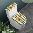 thumbnail image 2 of HELLHERO 2 Pack Toilet Protector Cover Elastic Edge Polyester Fabric, Adjustable, Indoor Home, Sunflower Pattern, 2 of 7