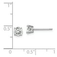 thumbnail image 3 of White Sterling Silver Earring Stud Women'S Cubic Zirconia CZ Clear 5 mm, 3 of 3