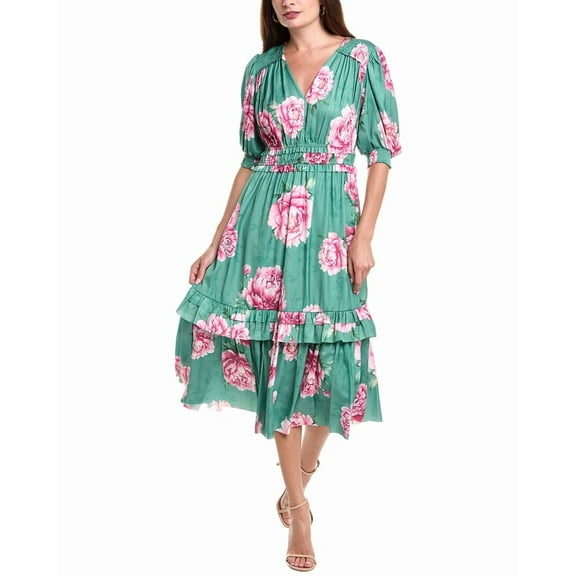 T Tahari womens  Fit & Flare Dress, xs, Green