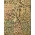 thumbnail image 2 of Vintage Maps 20x24 White Modern Wood Framed Museum Art Print Titled - Grand Rapids and Indiana Railroad 1871, 2 of 4