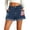#0129-Blue, variant on Neewe Fashion Independence Day Jean Shorts for Women High WaistButton Fly Raw Hem Denim Shorts