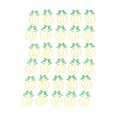 thumbnail image 2 of Clips de papel metálicos con forma de Ananas, proceso de galvanoplastia antideslizante, Clips de papel portátiles, color verde y amarillo, 100 Uds., 2 of 5