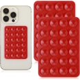 thumbnail image 1 of 2 Pcs Silicone Suction Phone Case Adhesive Mount, Suction Phone Case Mount Anti-Slip Hands-Free Mobile Accessory Phone Accessory Holder (Red), 1 of 5